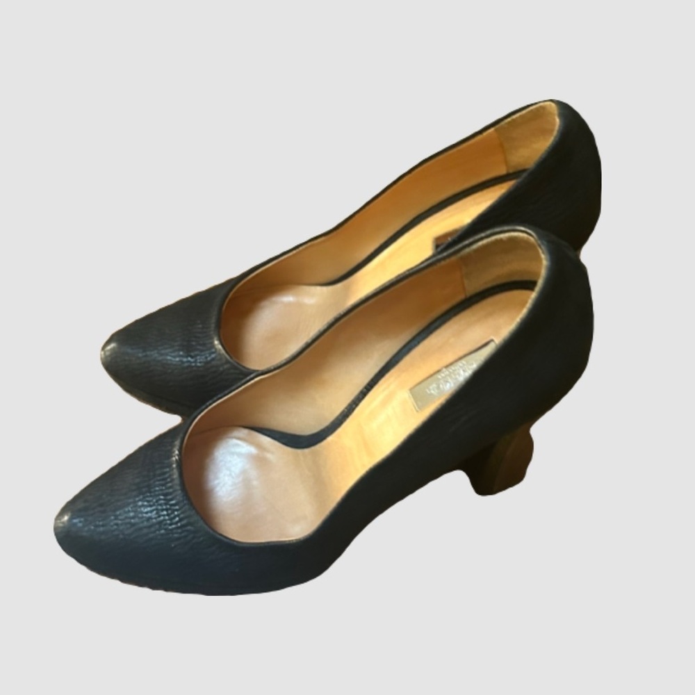 Calvin Klein Black Textured Heels